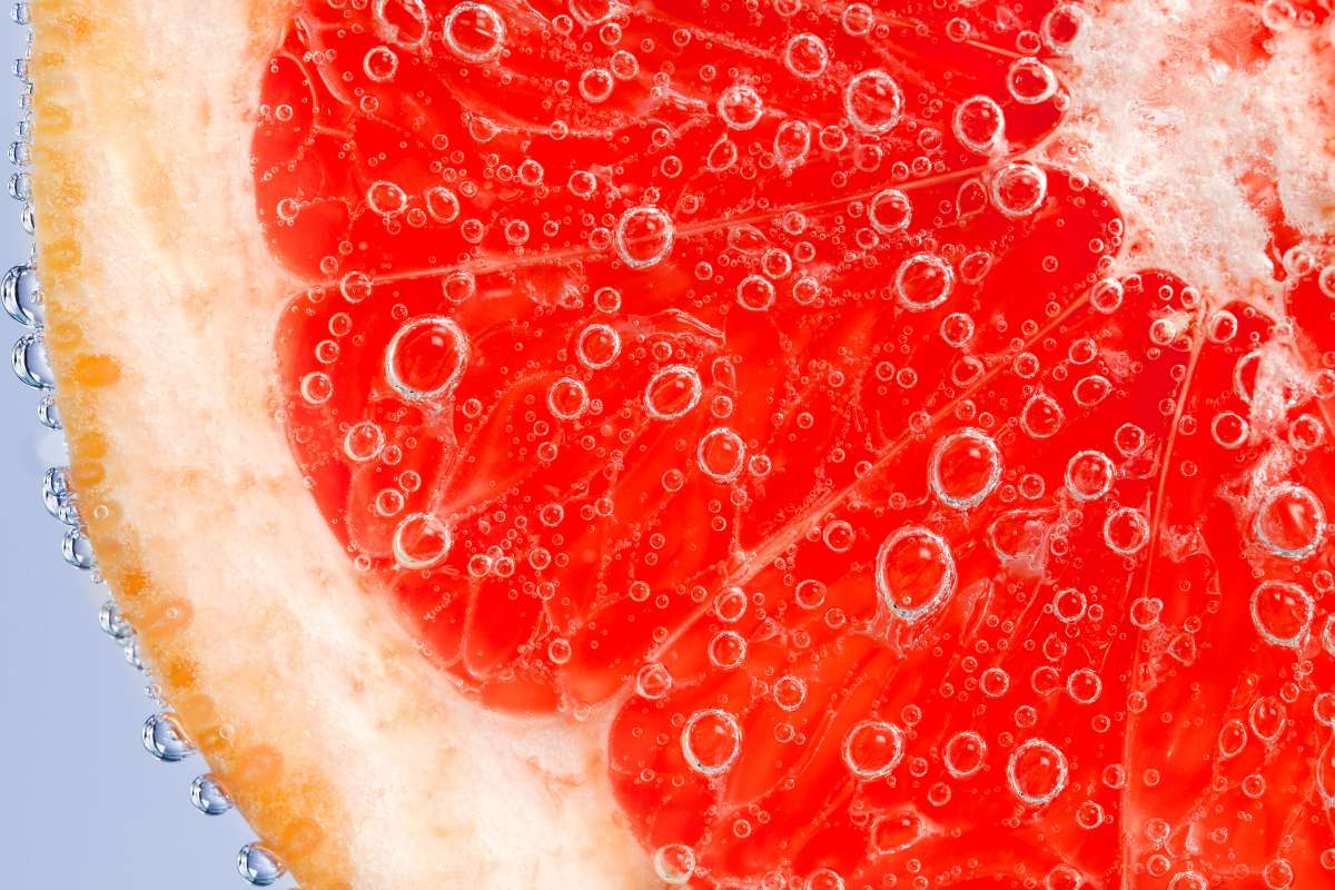 Makrofotografie einer Grapefruit