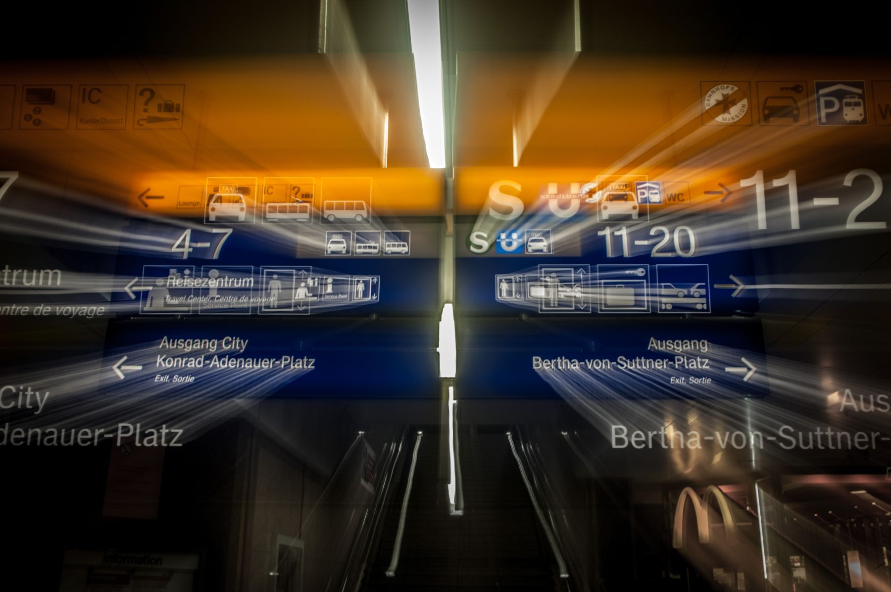 3D-Fotografie des Düsseldorfer Hauptbahnhofes